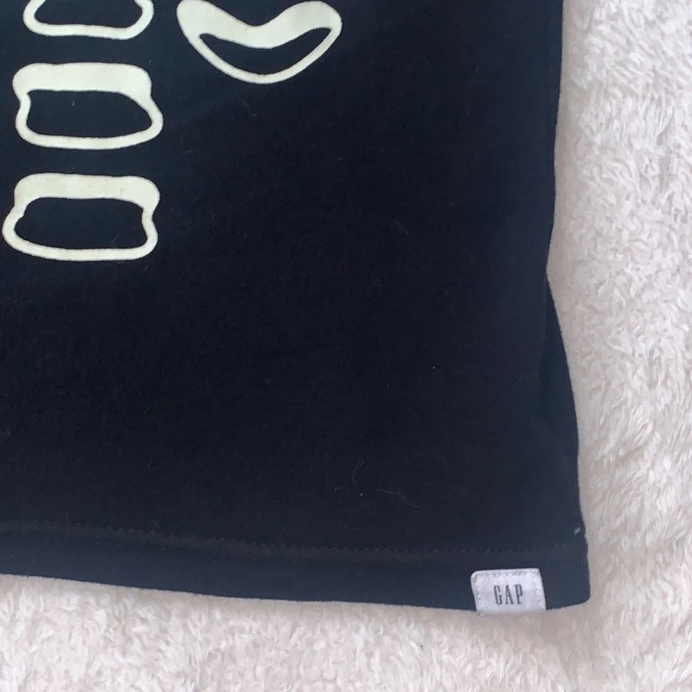 GAP Glow In The Dark Skeleton Pajama Top Shirt 5 EUC
